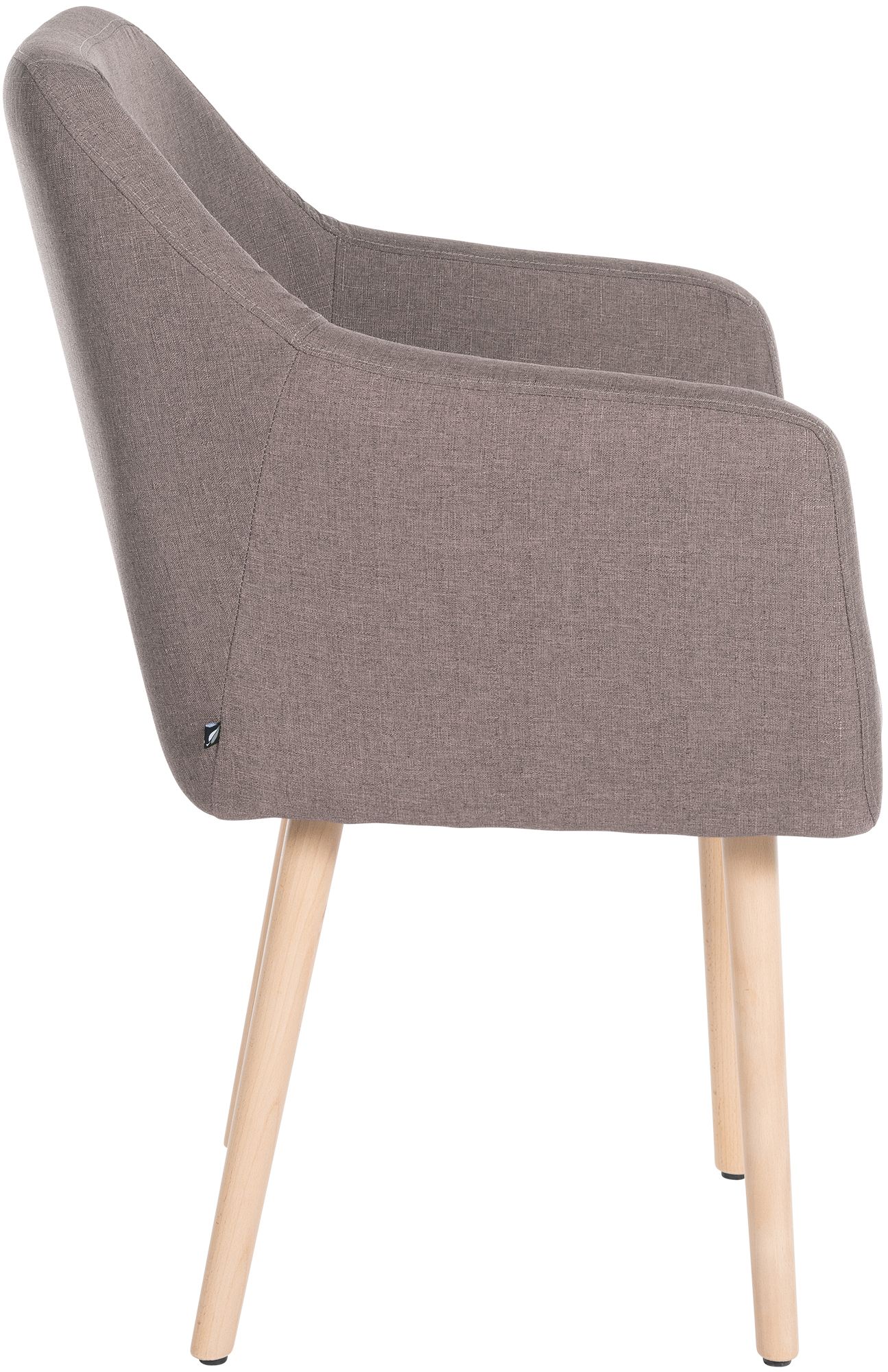 Chaise de salle à manger Utrecht en tissu avec pieds en bois