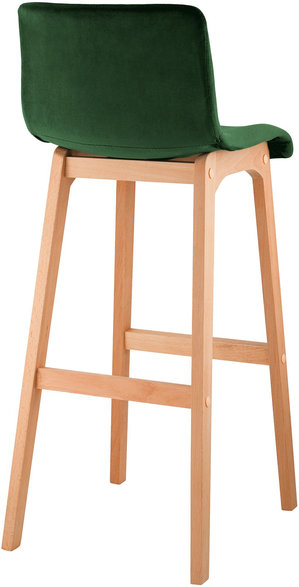 Tabouret de bar Hover velours piètement 4 pieds Natura