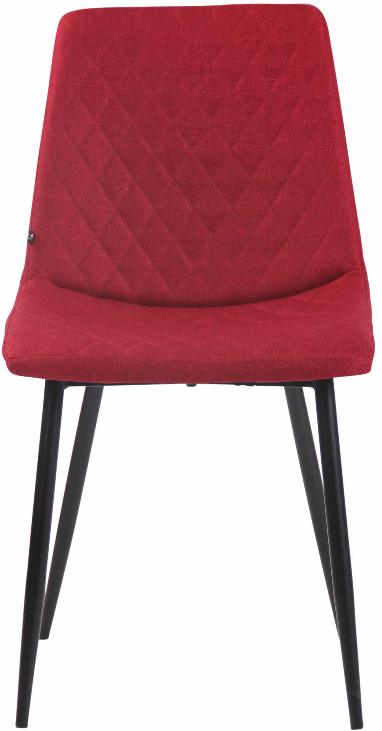 Chaise de salle à manger Telde en tissu avec Piètement en Métal noir mat