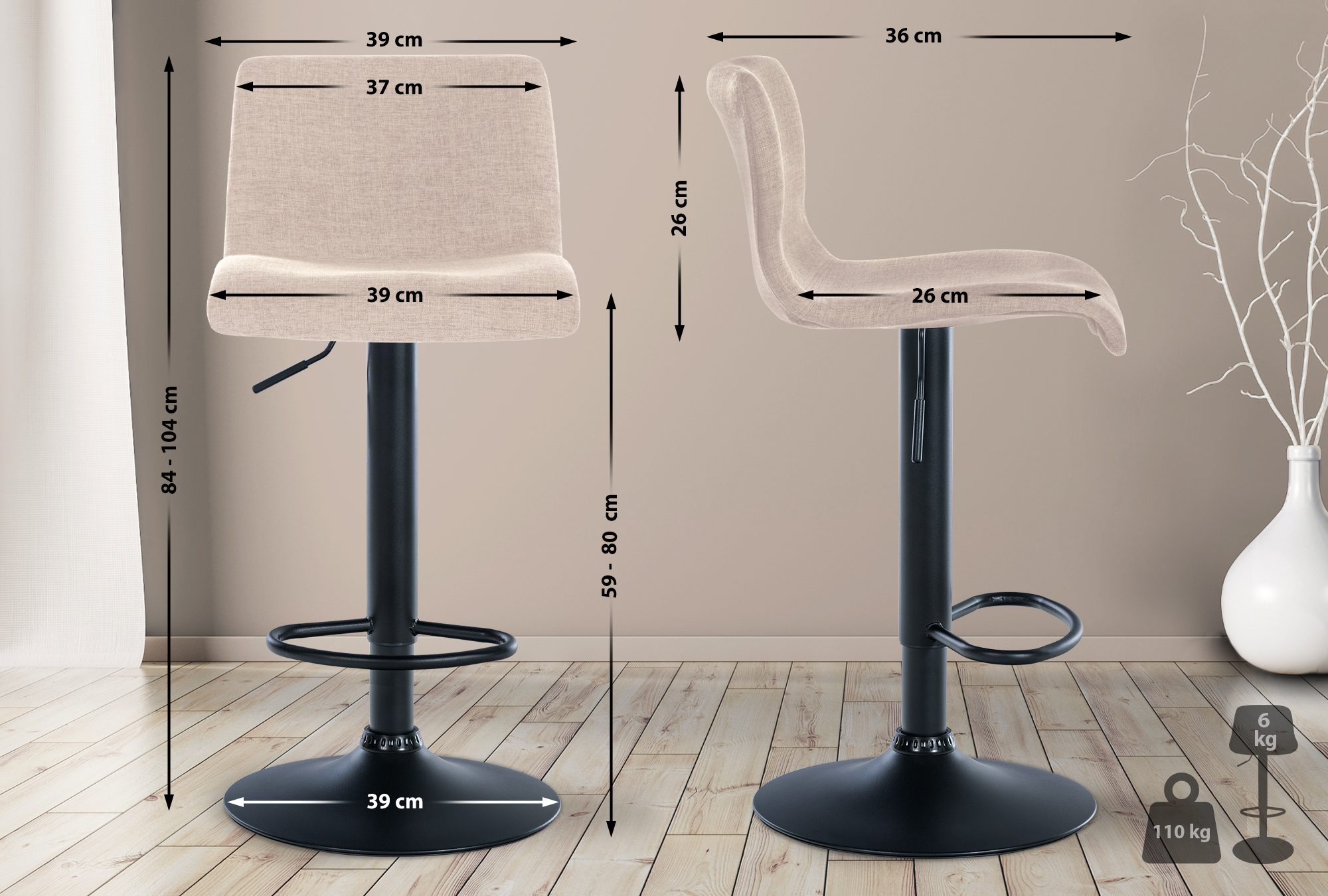 Tabouret de bar Branford