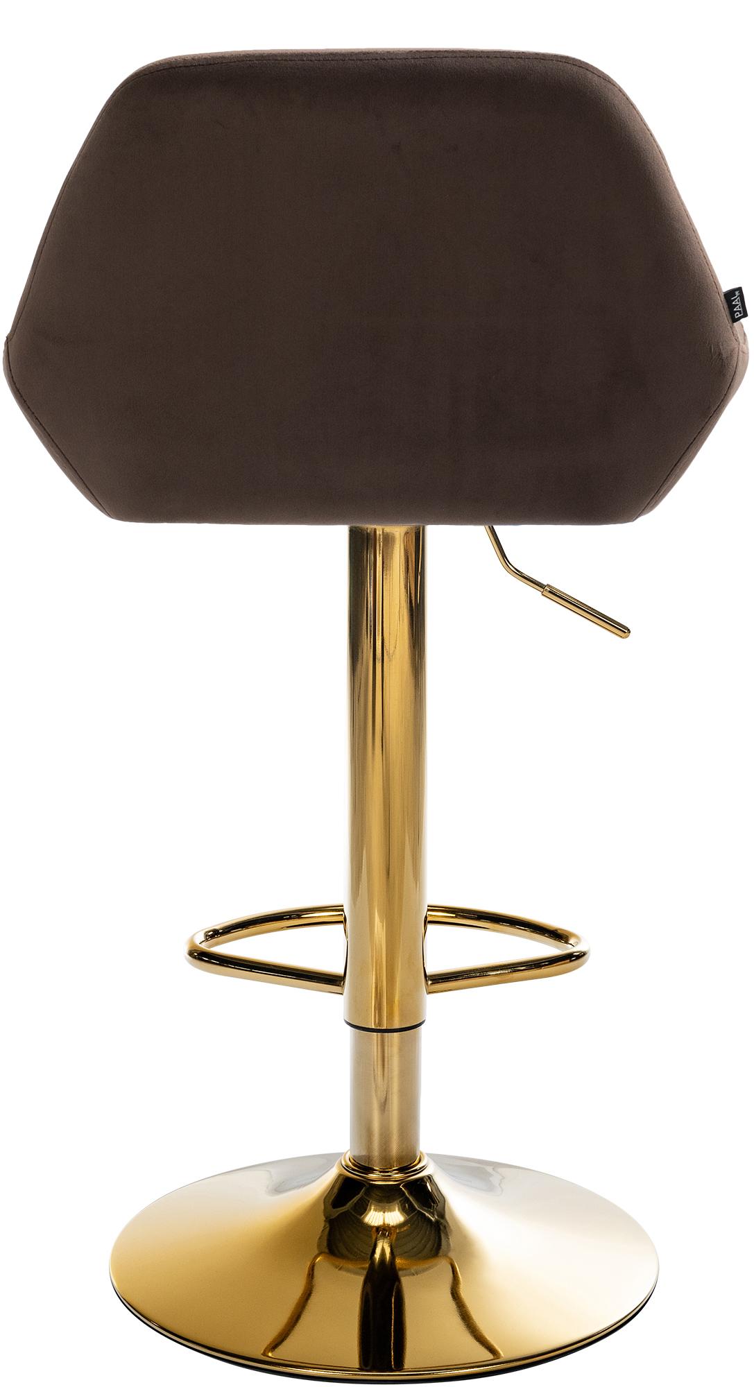 Tabouret de bar Braga or velours