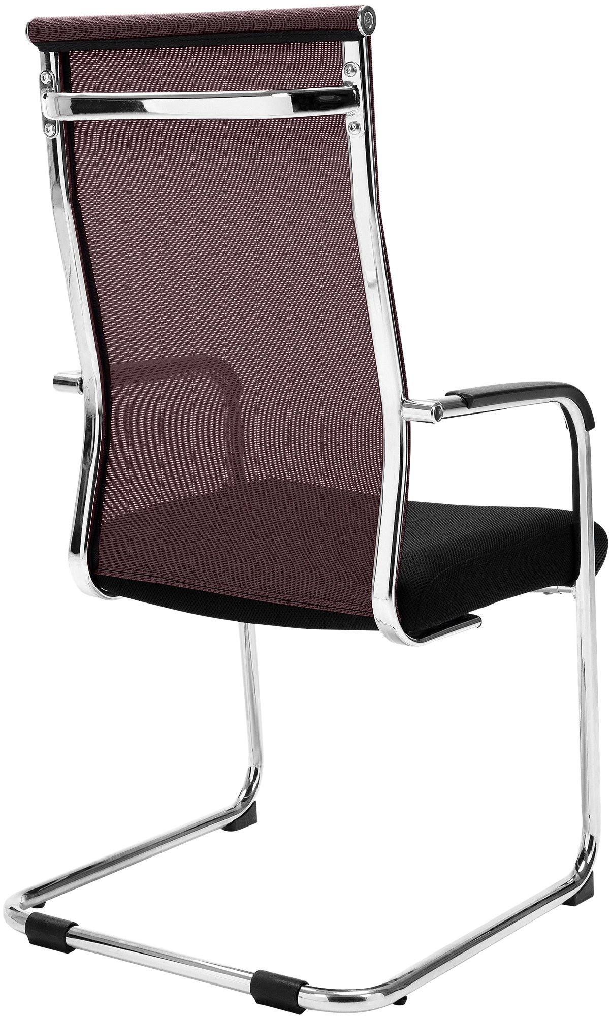 Chaise cantilever Brenda avec revétement en maille et Pied luge en métal