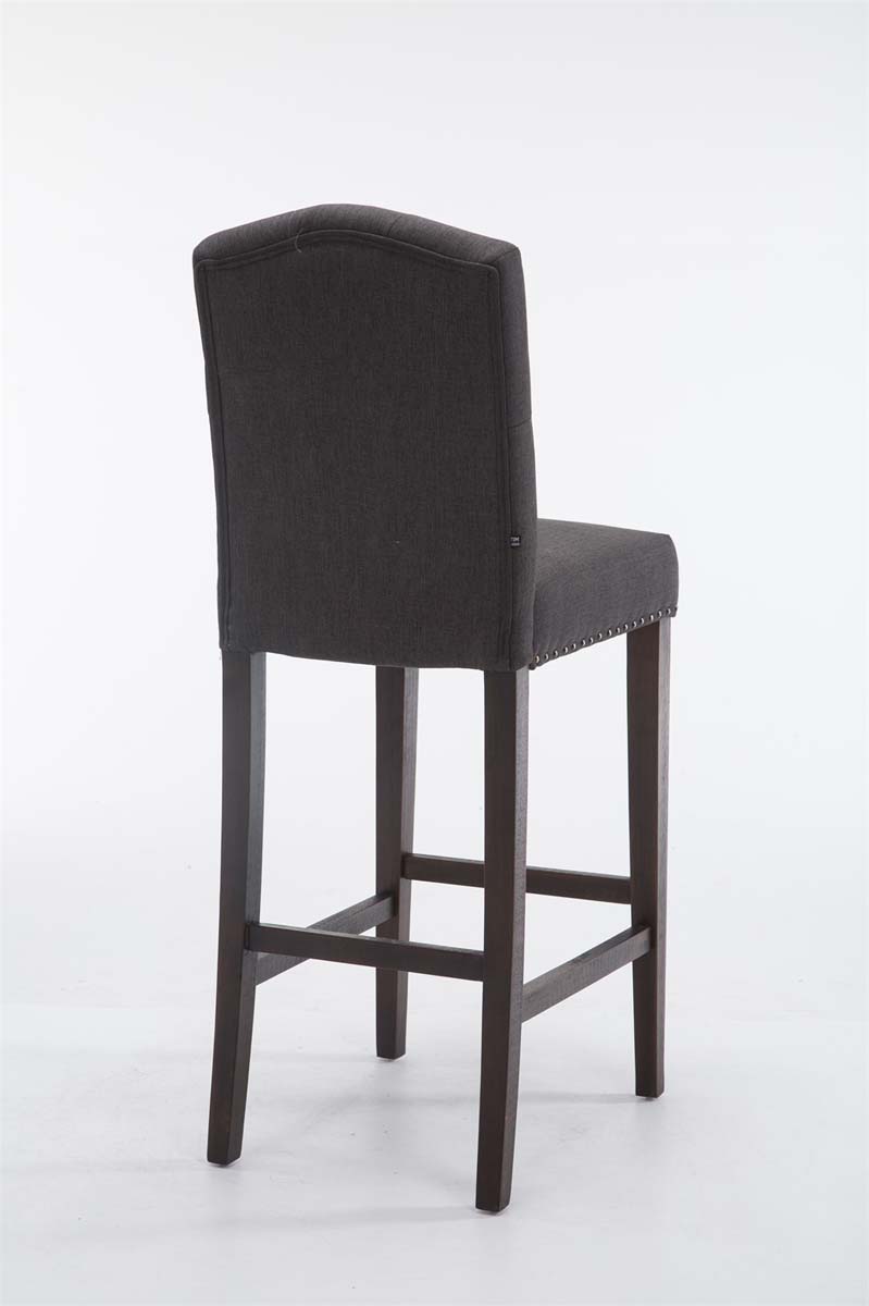 Tabouret de bar Louise tissu piètement antique