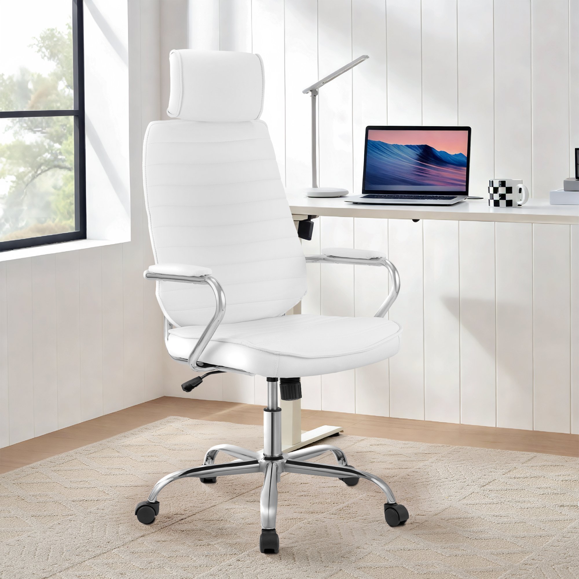Chaise de Bureau Rako en Cuir Synthétique