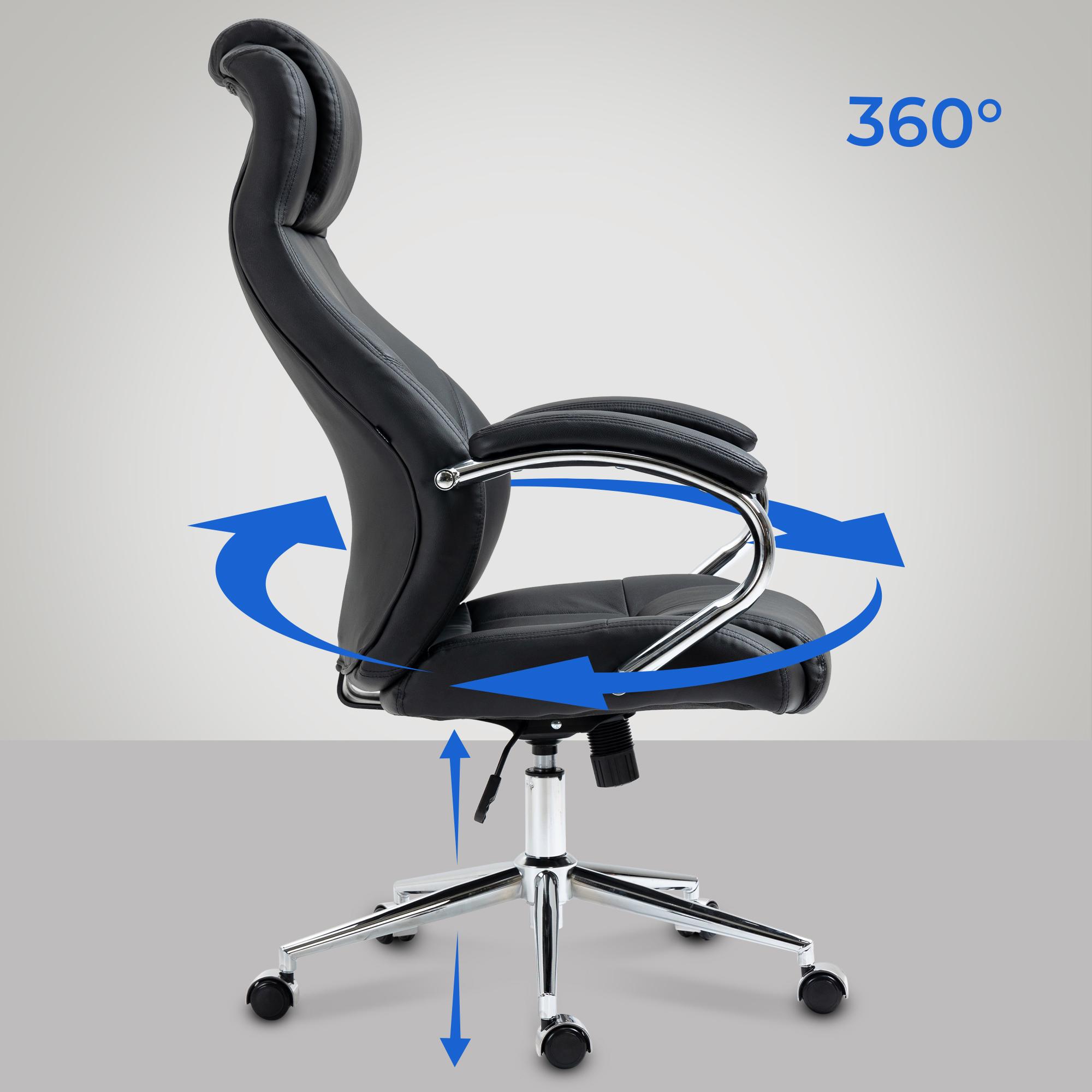 Chaise de bureau Salford cuir véritable