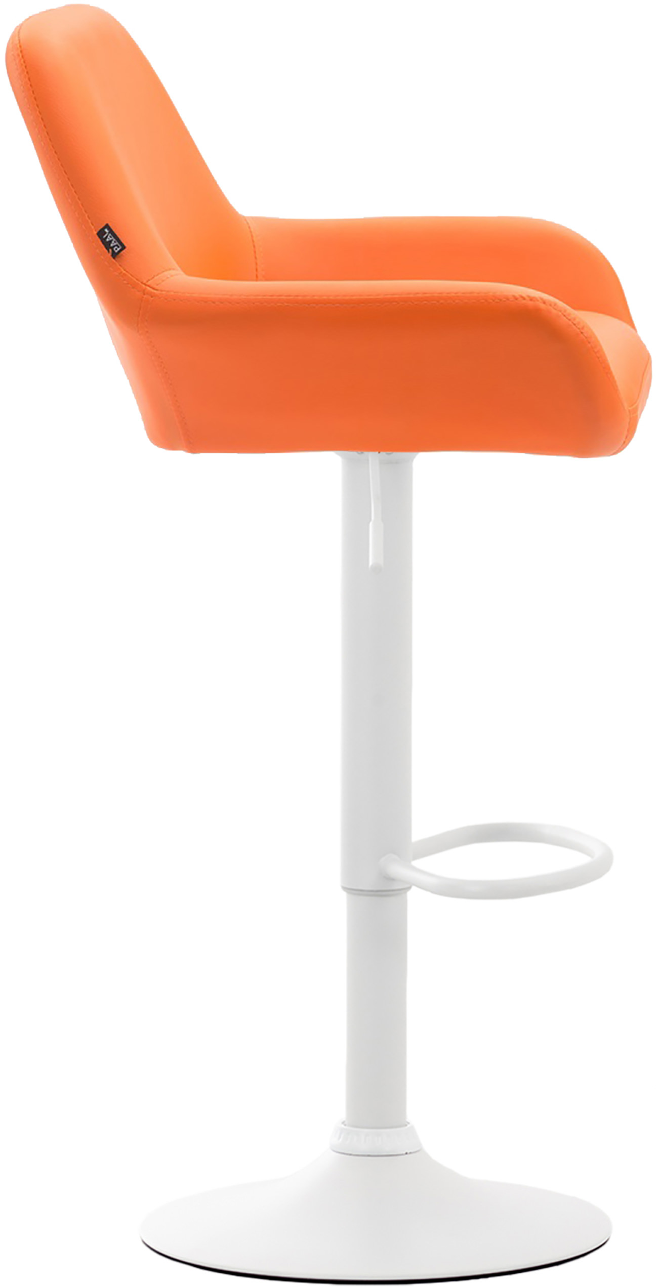 Tabouret de bar Braga similicuir avec pied en métal