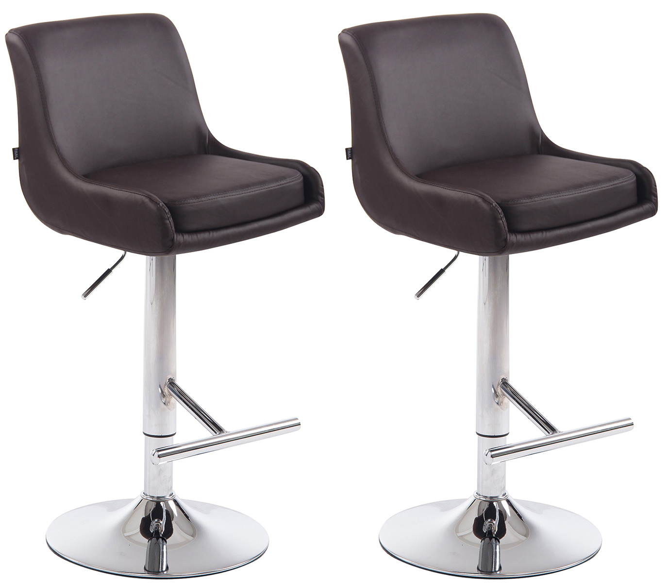 Lot de 2 tabourets de Bar Club en Similicuir