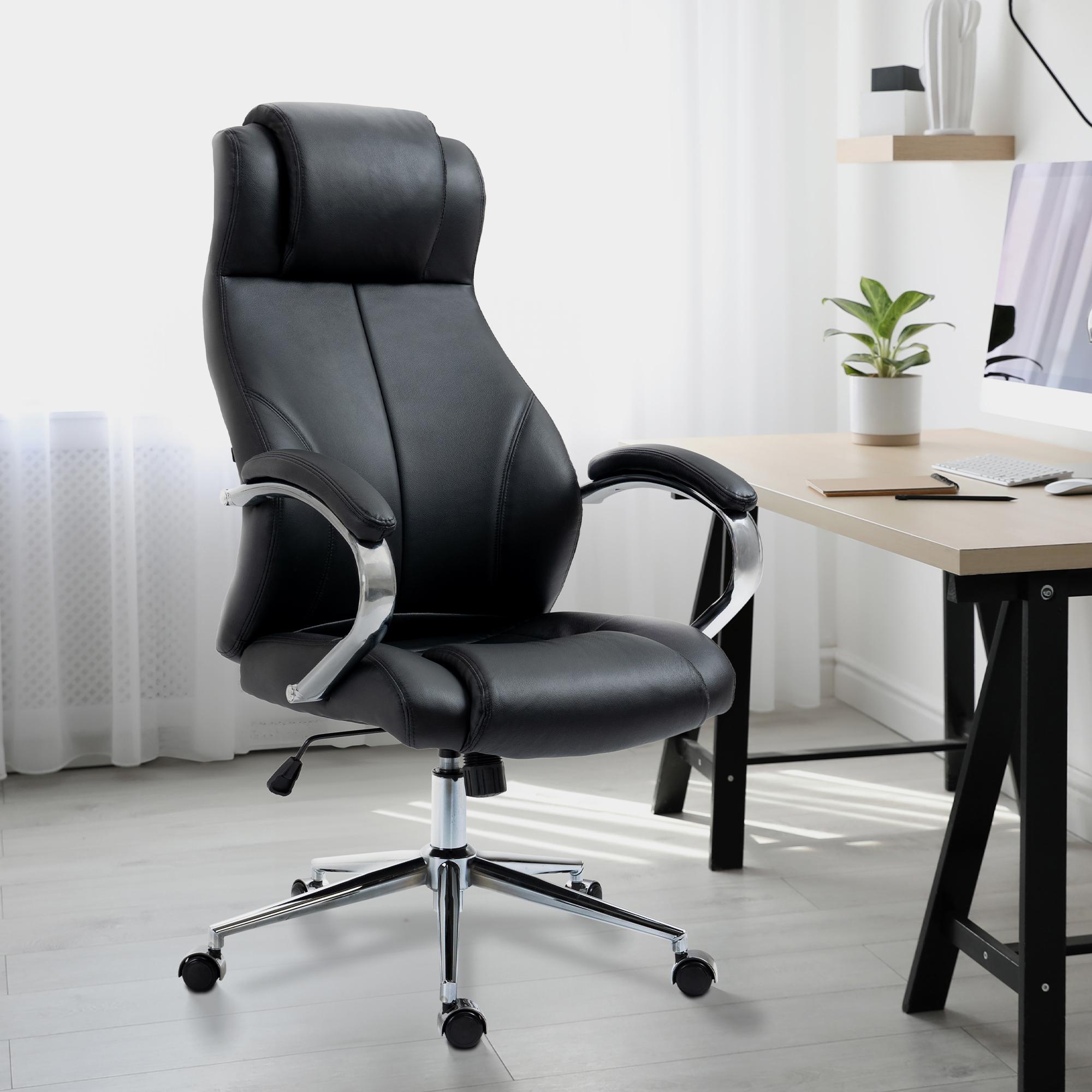 Chaise de bureau Salford cuir véritable
