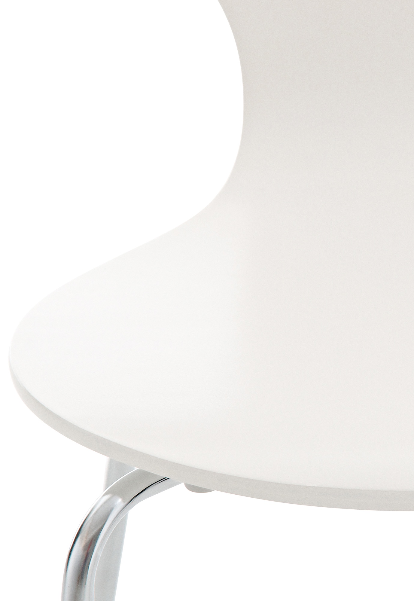 Chaise de visiteur Diego en bois Blanc