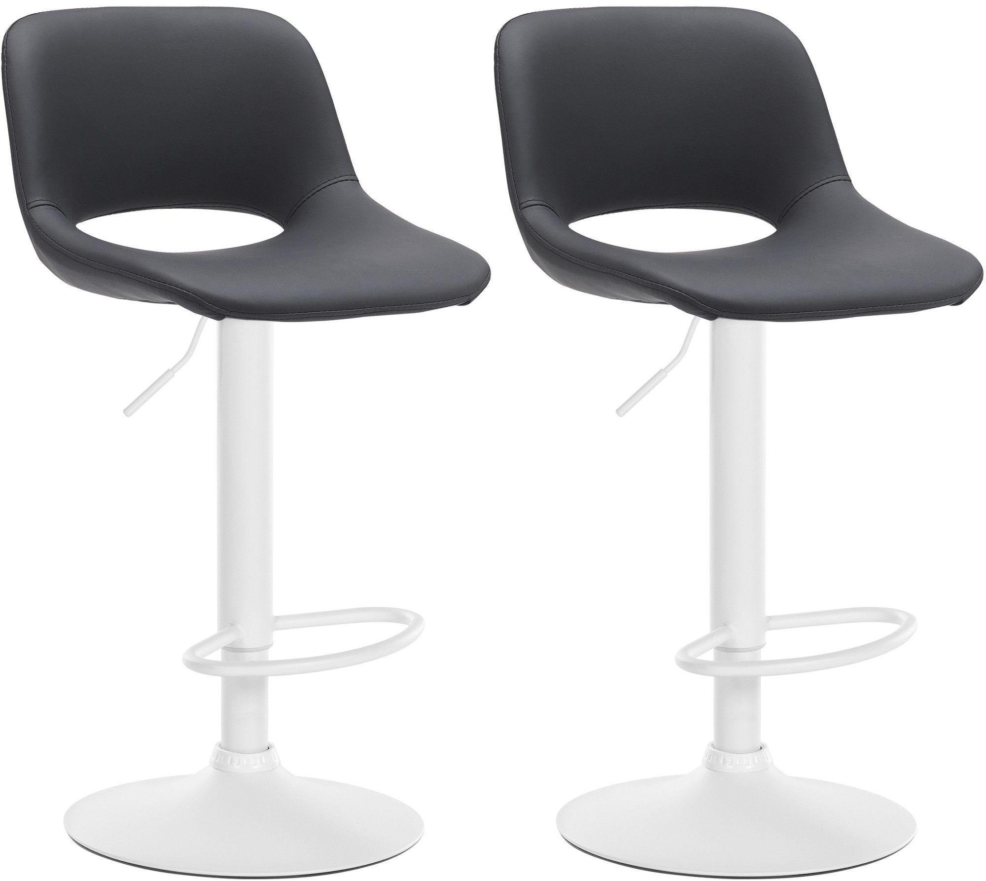 Lot de 2 tabourets de bar Camden en similicuir