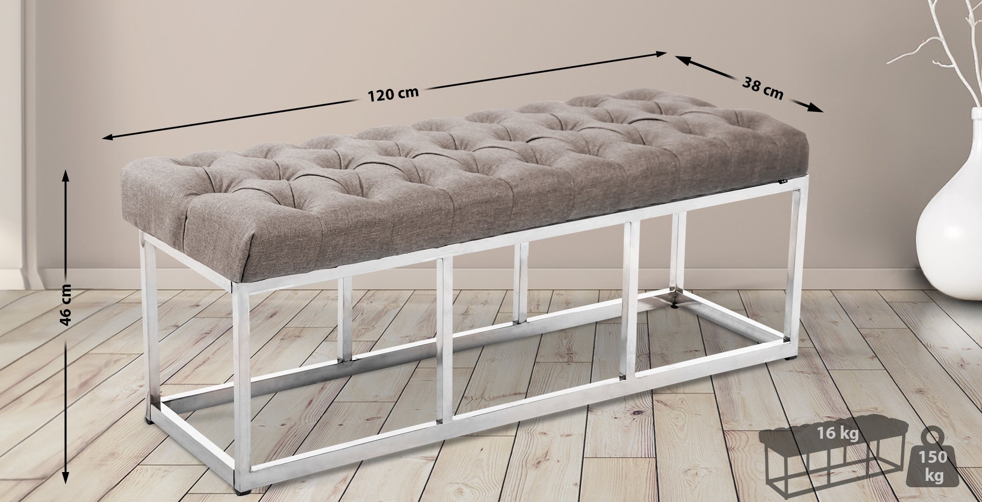 Banc Amun E en tissu