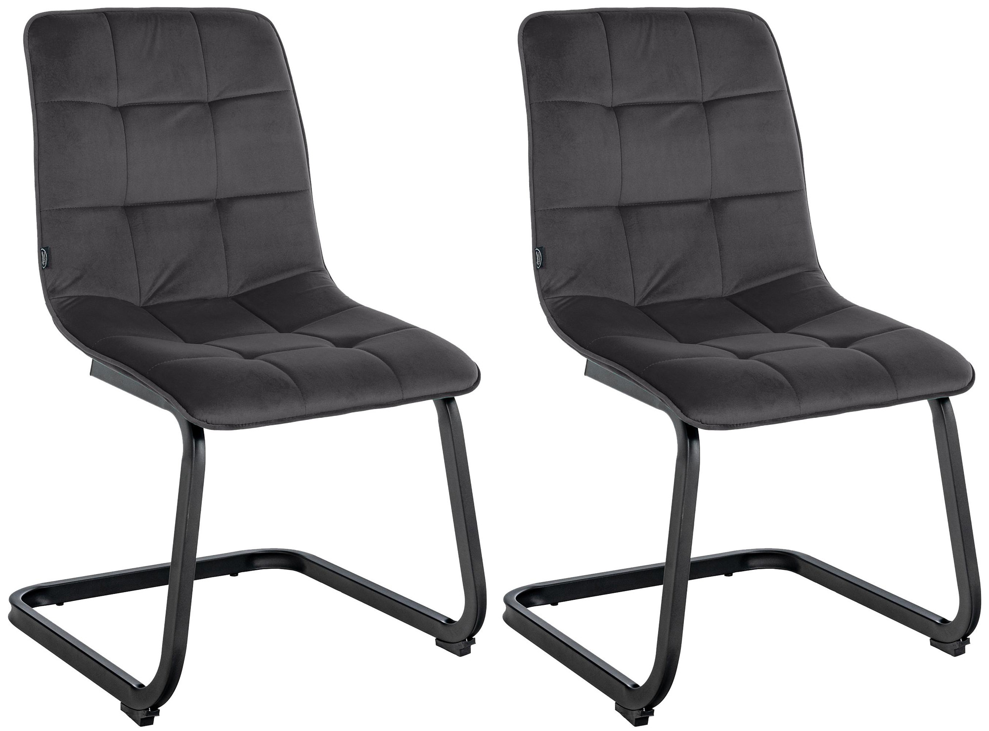 Lot de 2 chaises de salle à manger Vermont velours