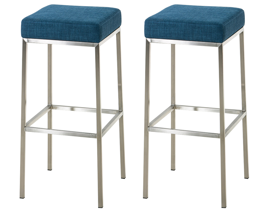 Lot de 2 tabourets de bar Montreal en tissu