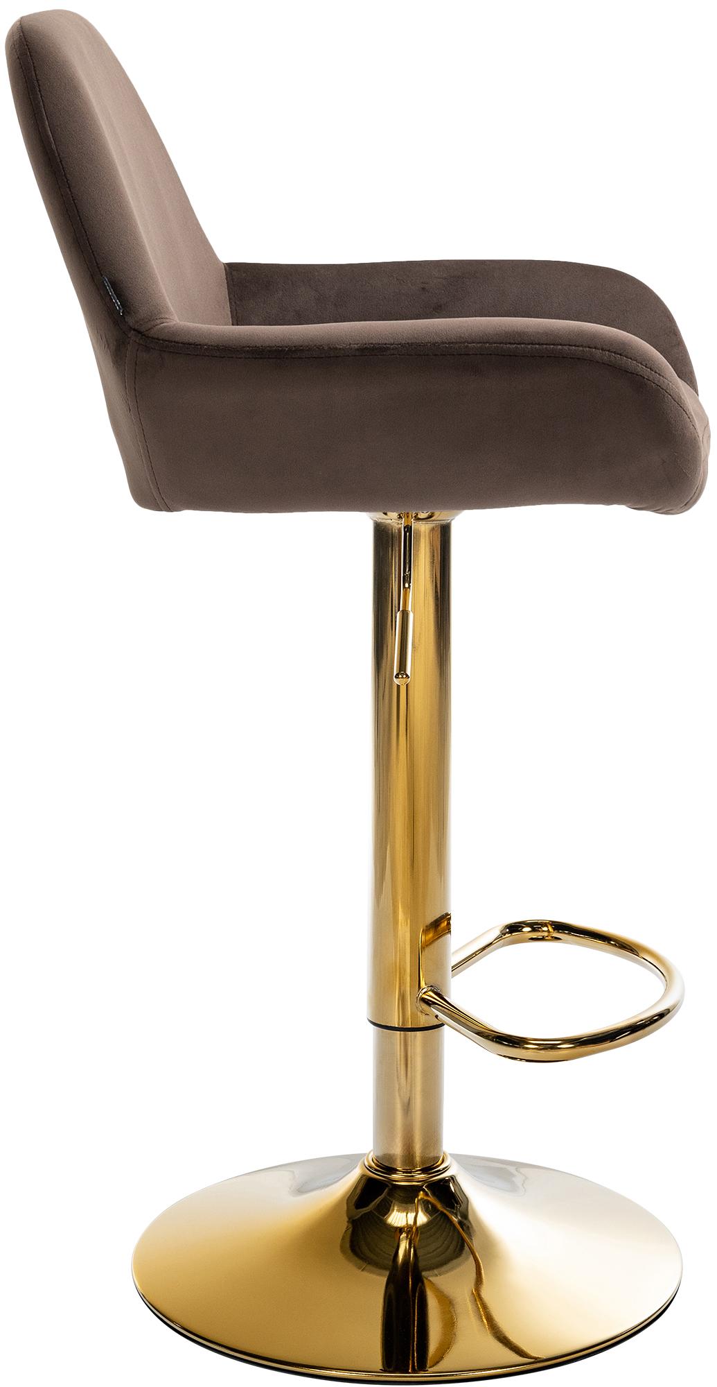Lot de 2 tabourets de bar Braga or velours