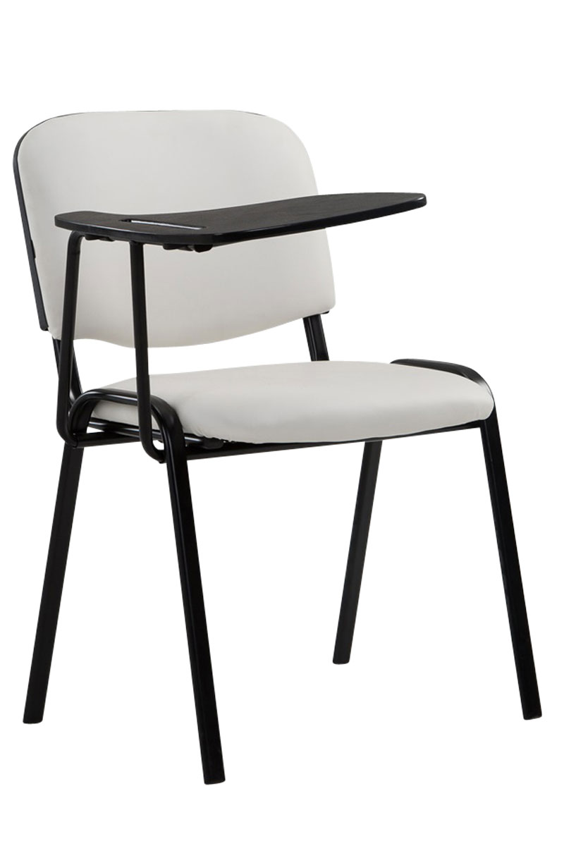 Chaise Ken en similicuir avec tablette rabattable
