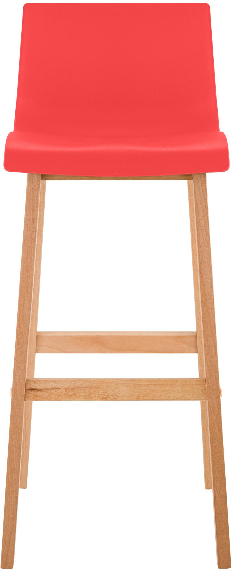 Lot de 2 tabourets de bar Hover en plastique avec piètement à quatre pieds Natura
