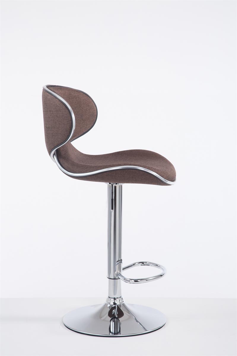Tabouret de bar Las Vegas V2 en tissu avec pied en métal