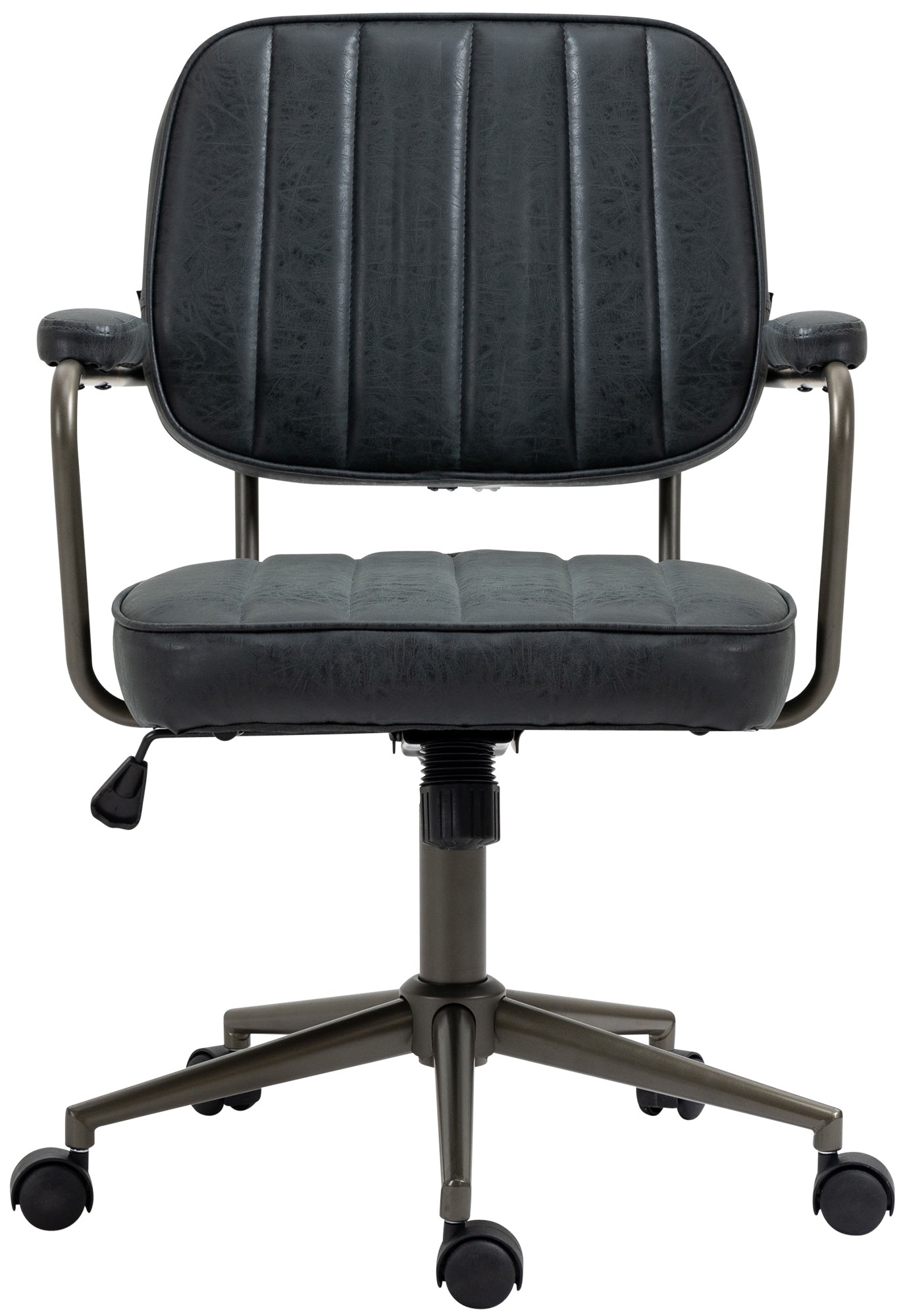 Fauteuil de bureau Retro Natrona en Similicuir ajustable et pivotant