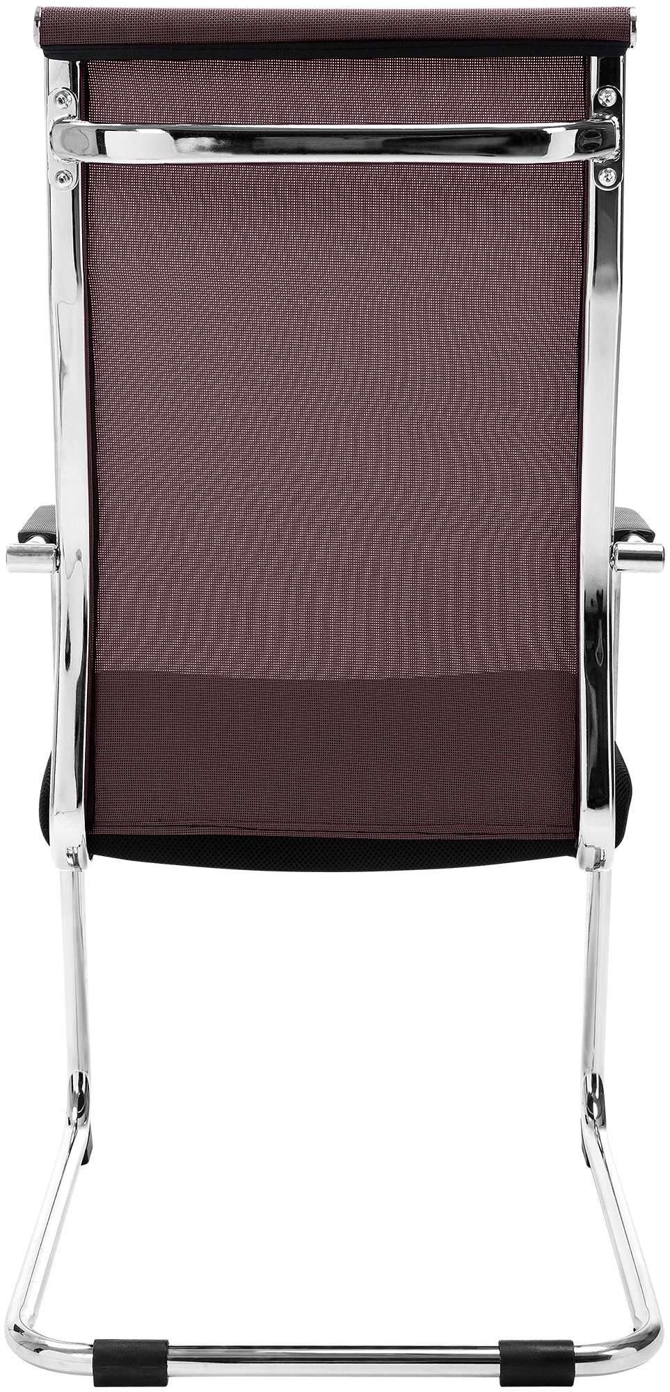 Chaise cantilever Brenda avec revétement en maille et Pied luge en métal