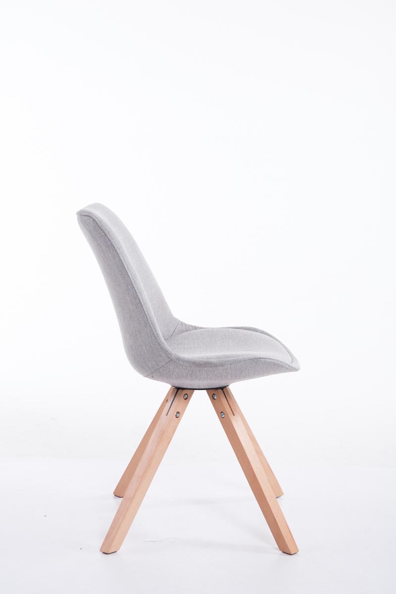 Chaise Toulouse tissu piétement en forme carrée