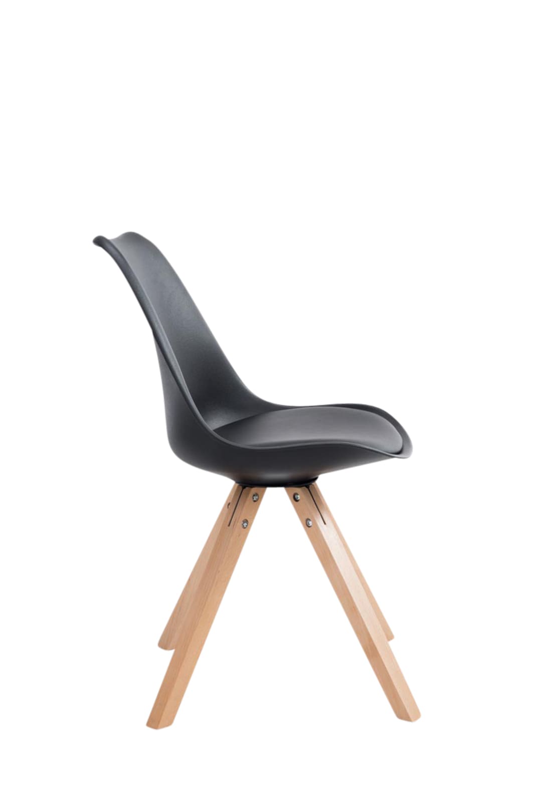 Lot de 4 Chaises de salle à manger Toulouse similicuir Pieds carrés bois