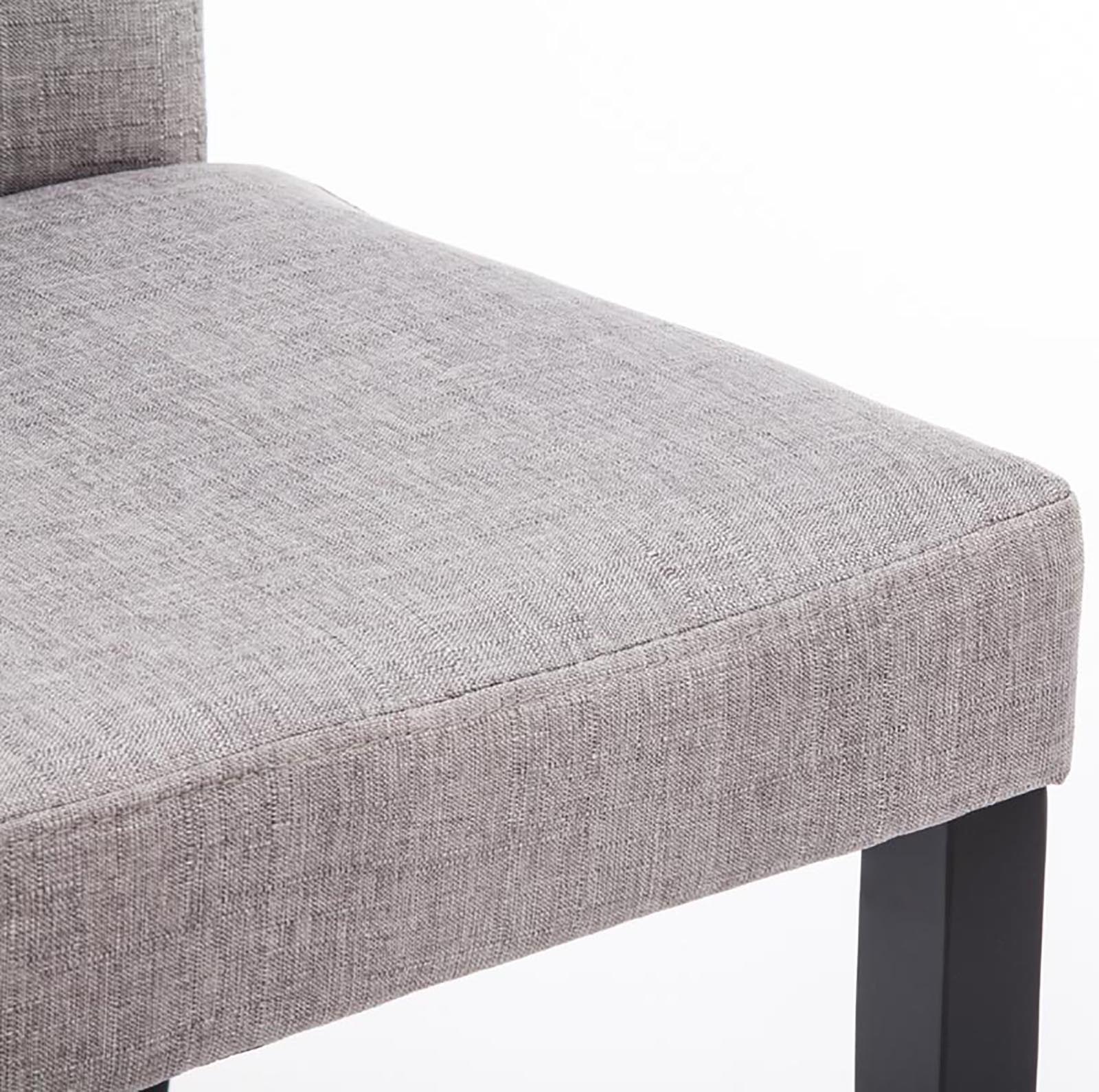 Lot de 4 Chaises de salle à manger Ina Tissu avec pieds en Bois