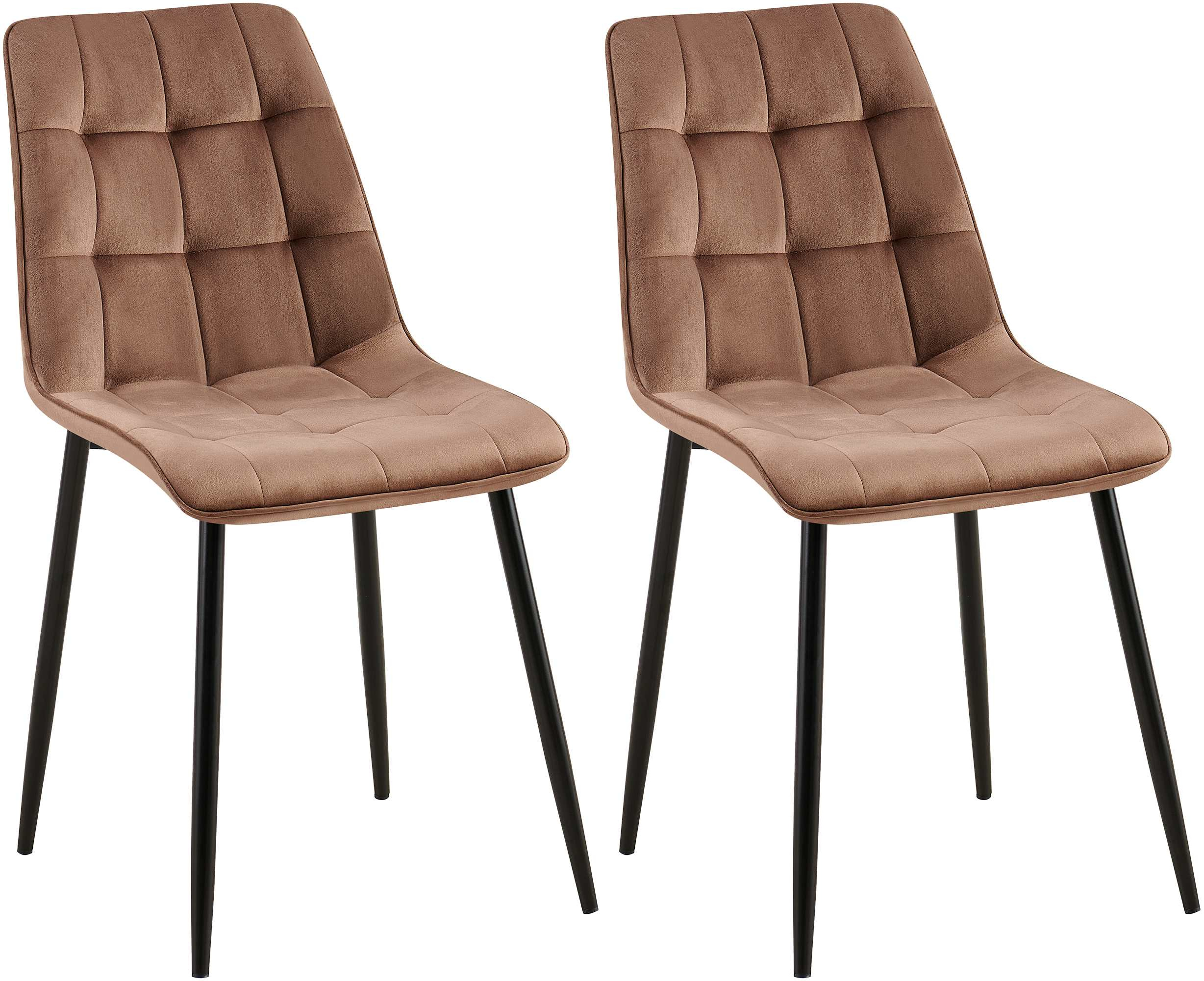 Lot de 2 chaises de salle à manger Gifford en velours