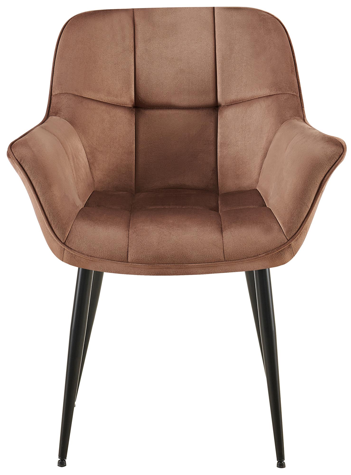 Lot de 2 chaises de salle à manger Roseville velours