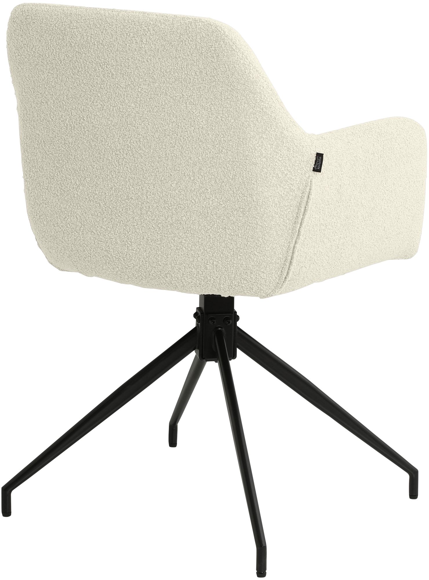 Chaise de salle a manger Merlinda en tissu teddy