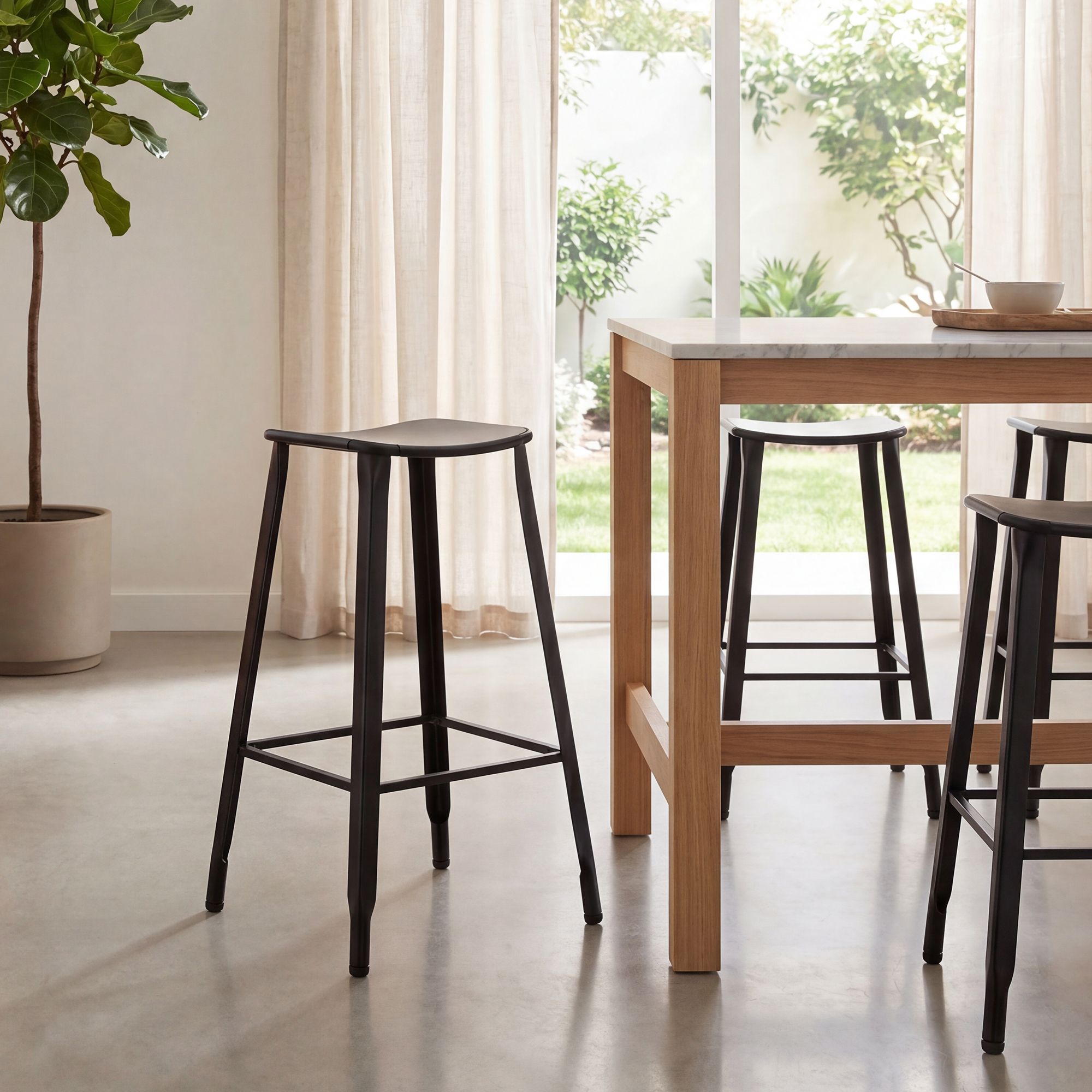 Lot de 2 tabourets de bar Peony