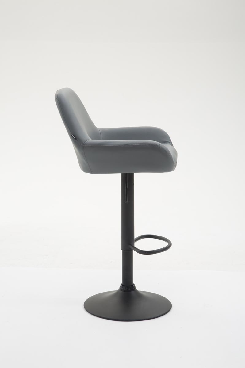 Tabouret de bar Braga similicuir avec pied en métal