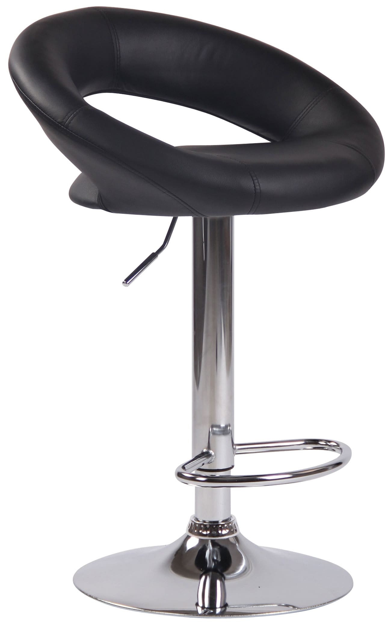 Lot de 2 Tabourets de bar Olinda en similicuir hauteur réglable et siège pivotant