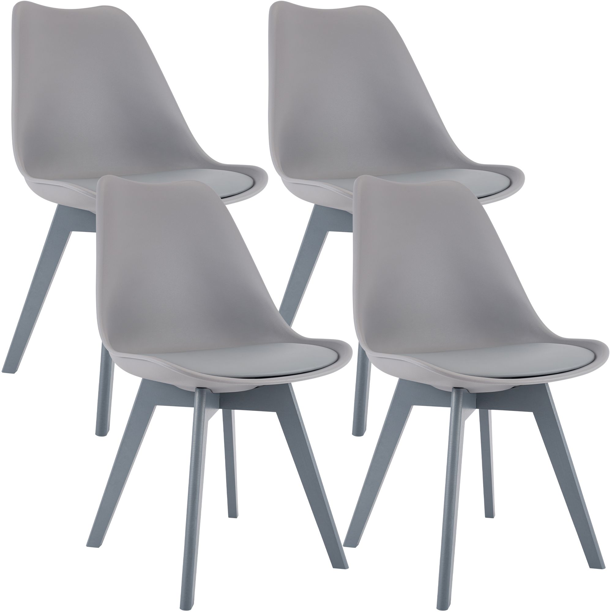 Lot de 4 chaises de salle a manger Linares