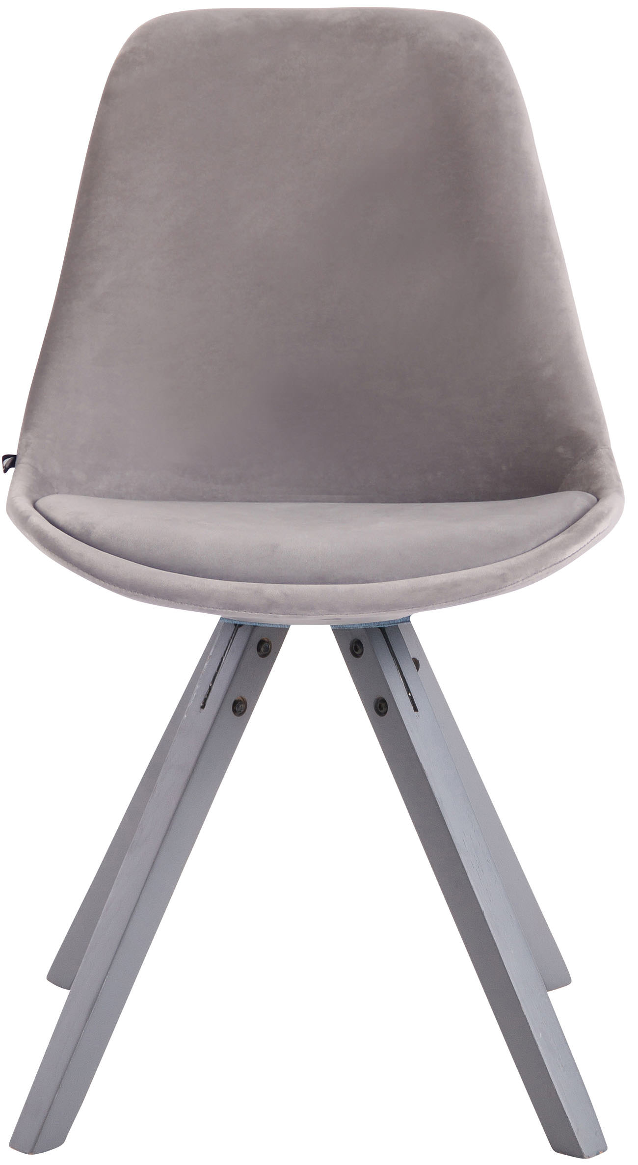 Chaise de salle à manger Toulouse en velours Pieds carrés