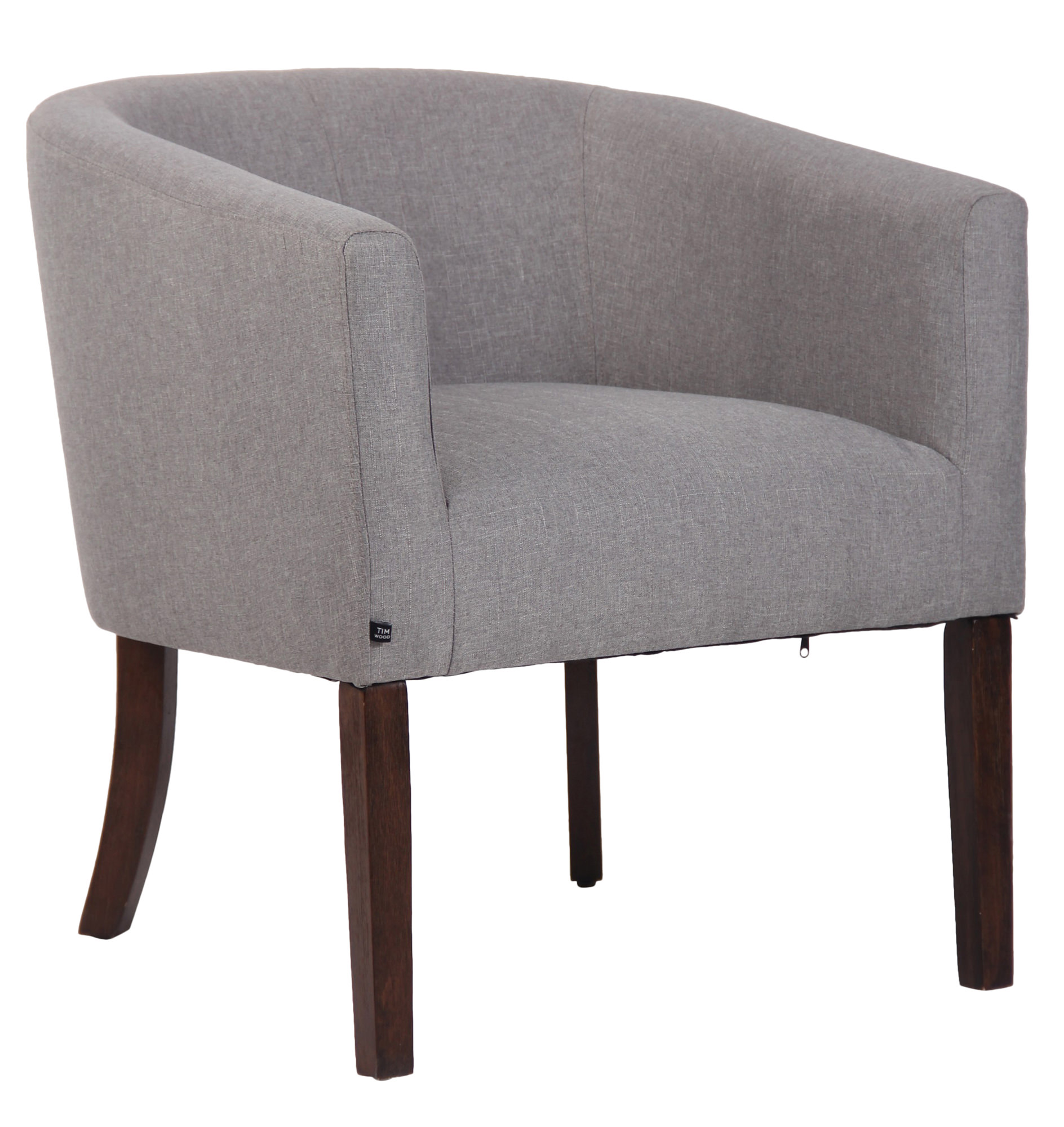 Fauteuil design et confortable Nemea en Tissu avec Pieds en Bois de caoutchouc