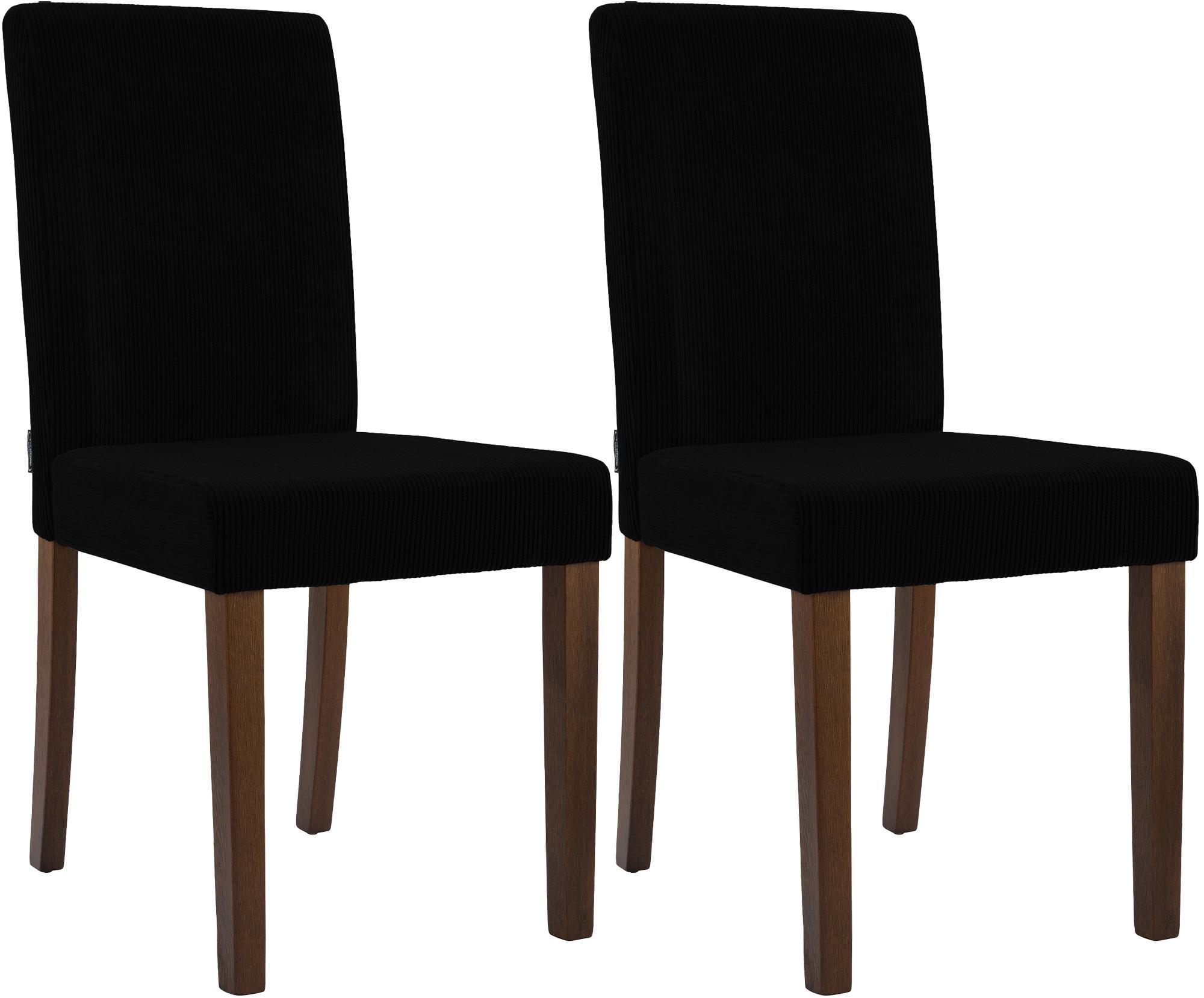 Lot de 2 chaises de salle a manger Ina en velours cotele