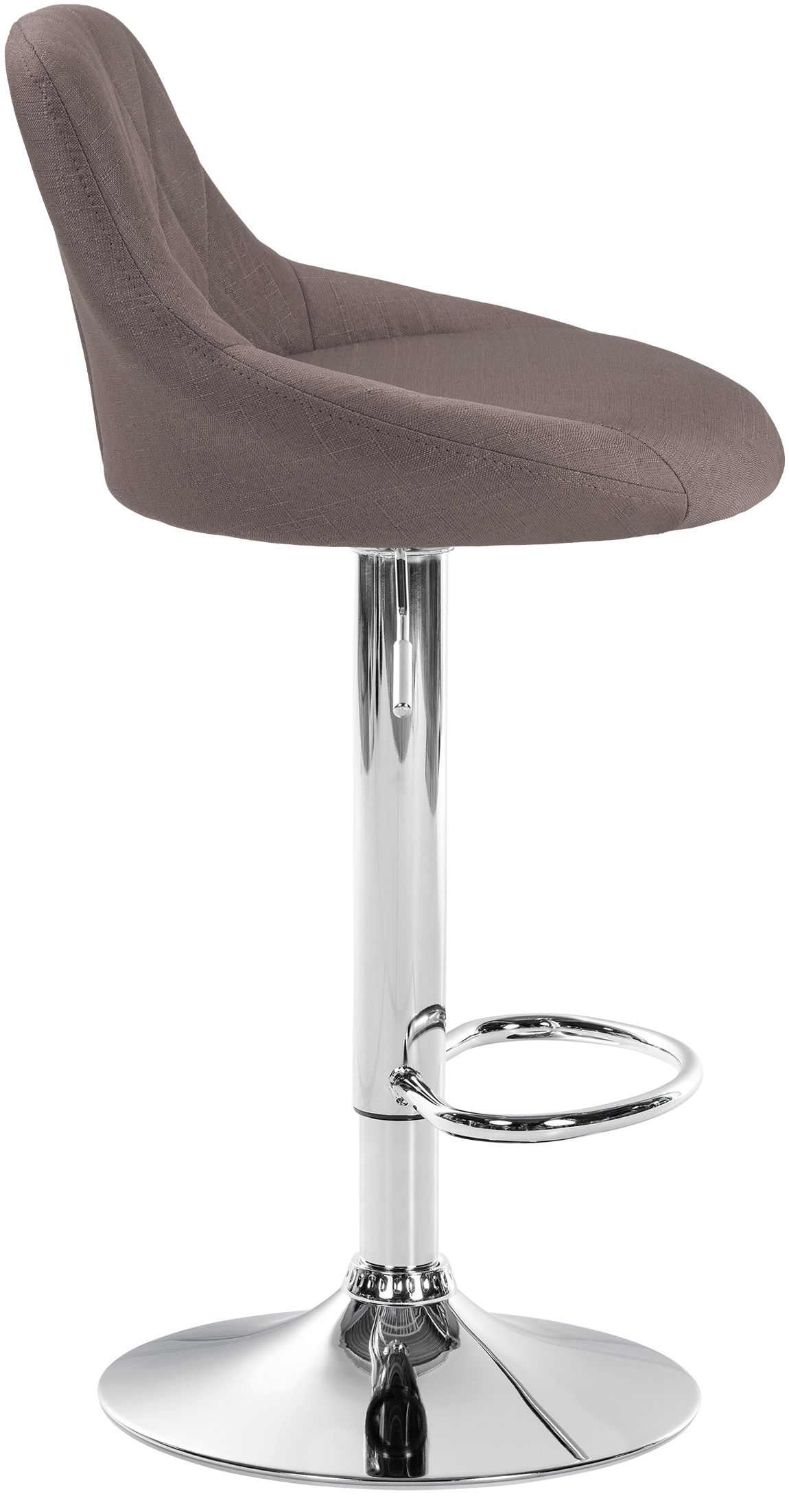 Tabouret de bar Lazio en Tissu Hauteur réglable siège pivotant