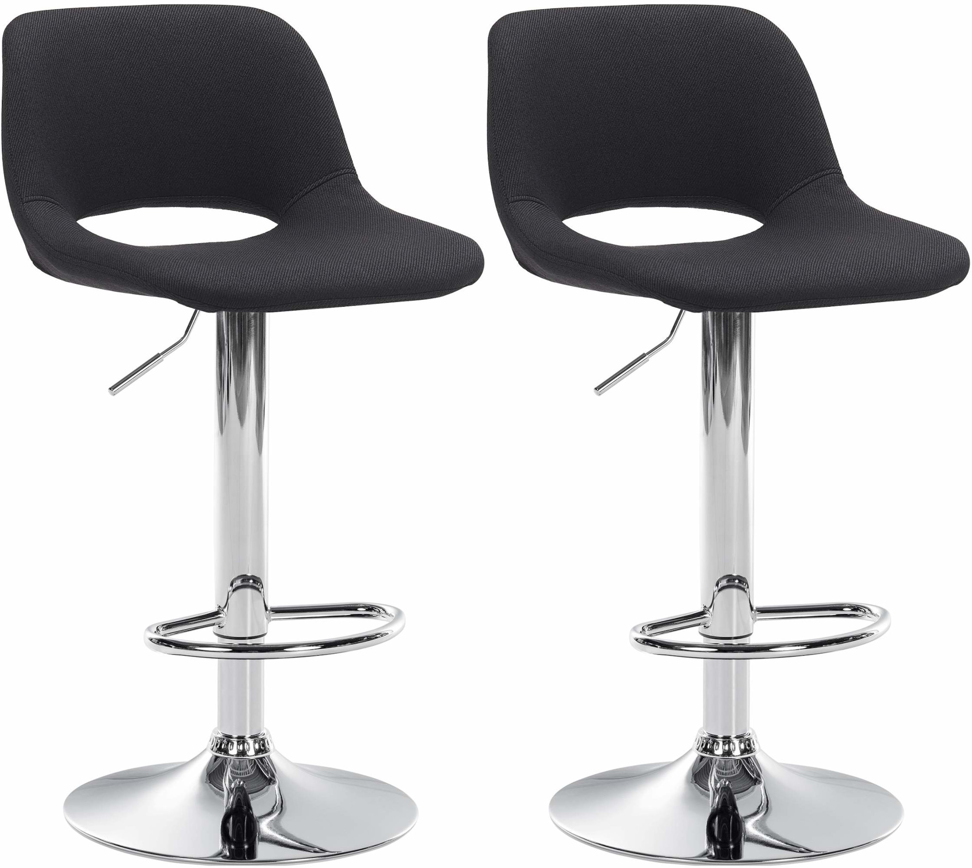 Lot de 2 tabourets de bar Camden tissu