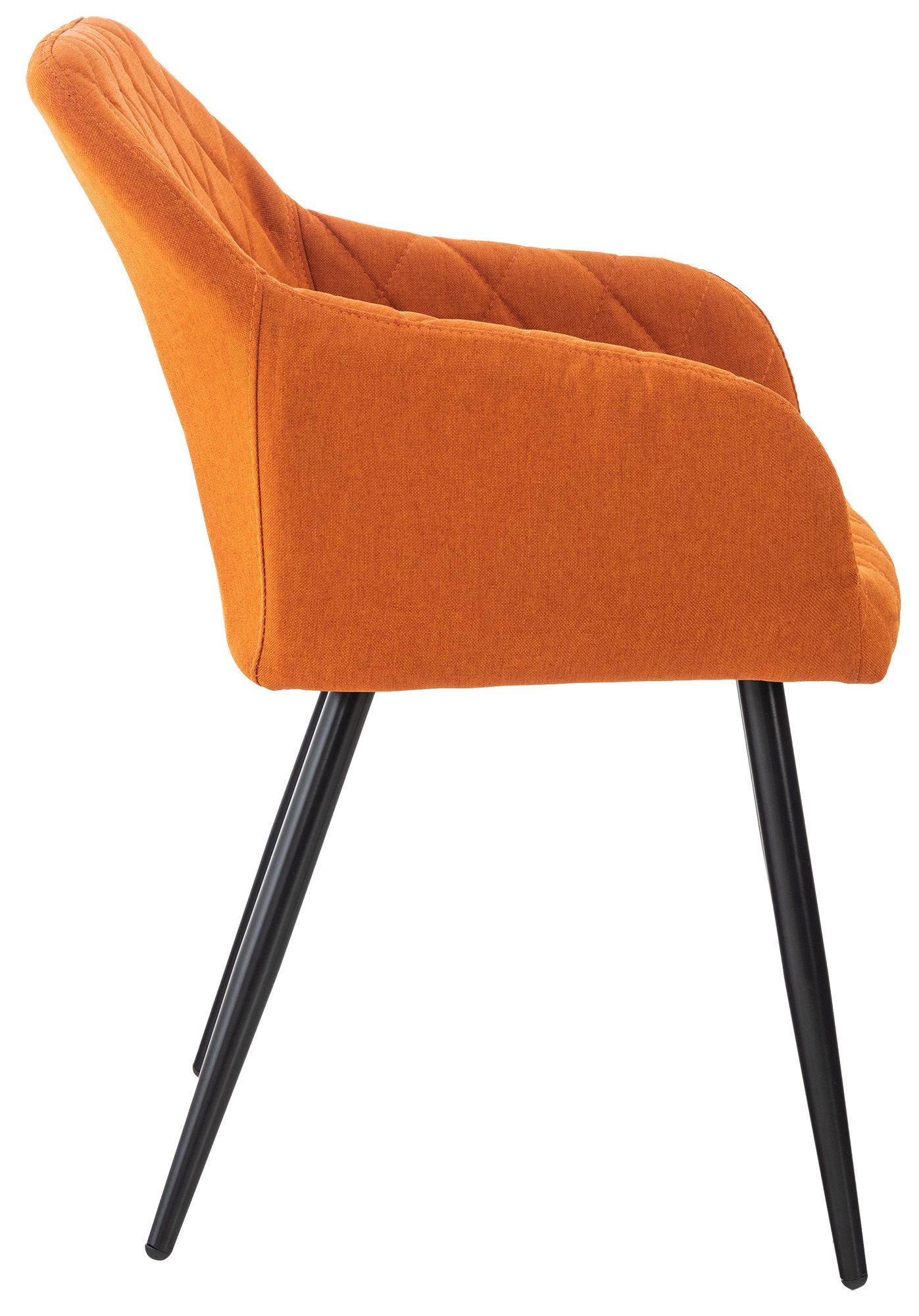 Lot de 4 chaises de salle à manger Shila avec Piètement en Métal noir