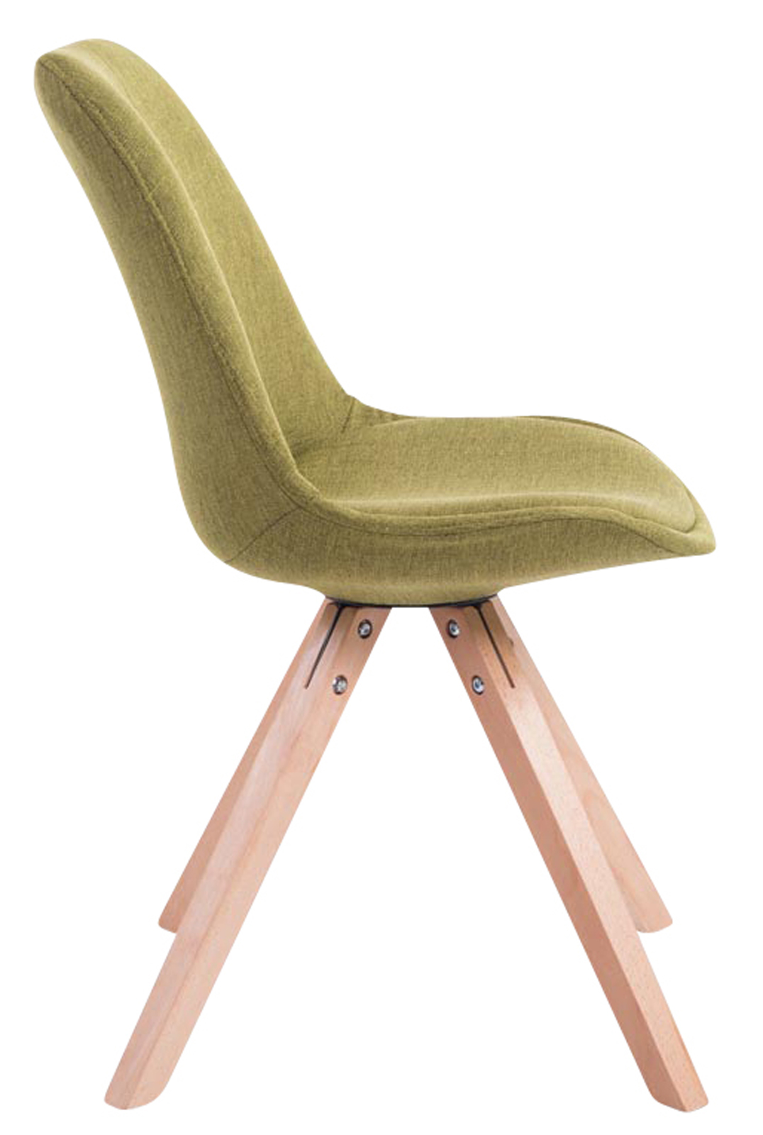 Lot de 4 Chaises de salle à manger Toulouse Tissu Pieds carrés bois