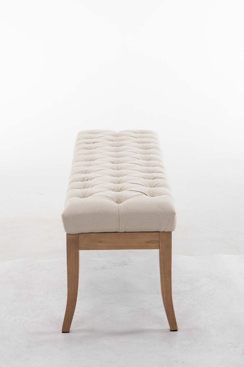 Banc Ramses tissu pieds antique clair