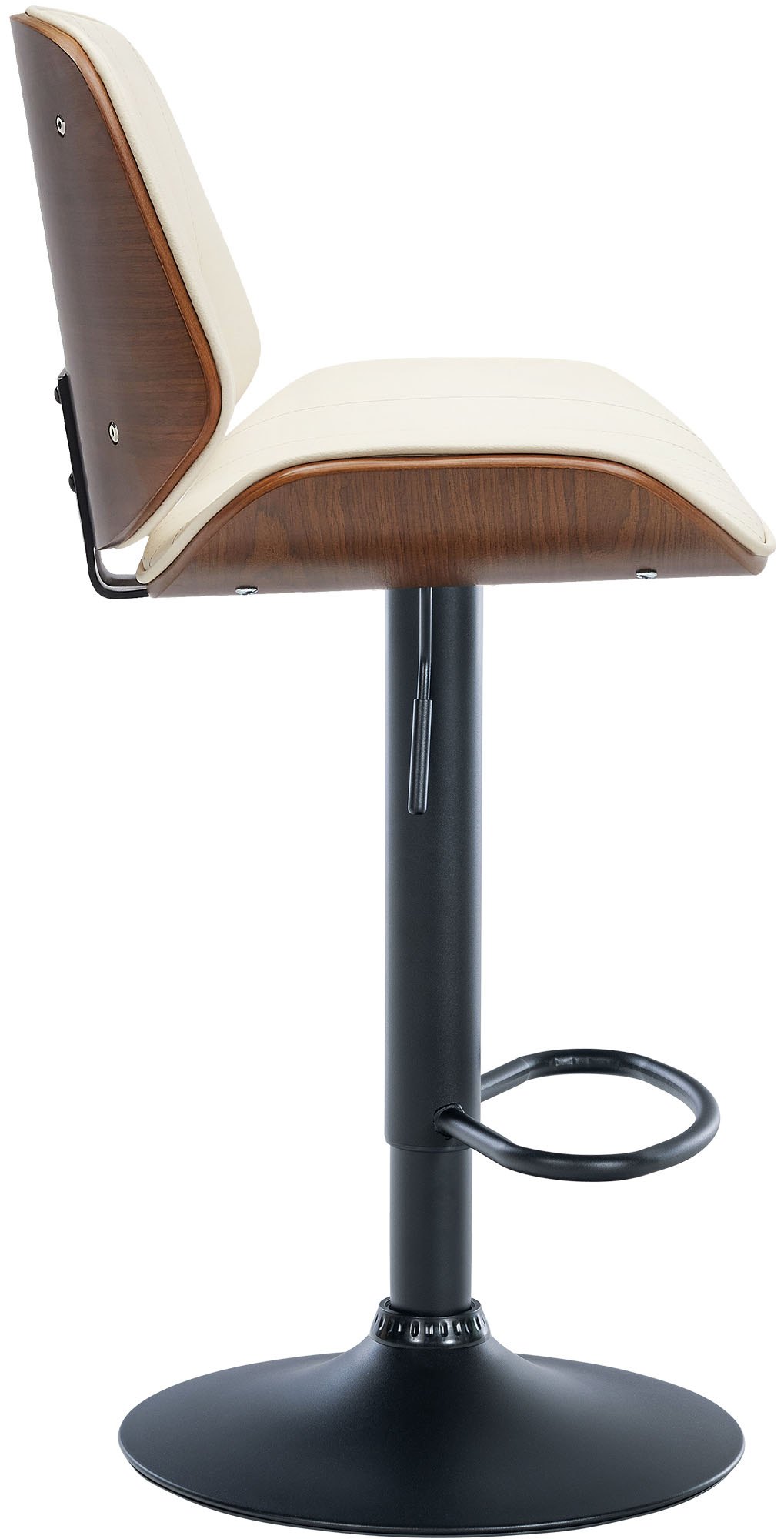 Tabouret de bar Nova avec Coque en bois assise en similicuir