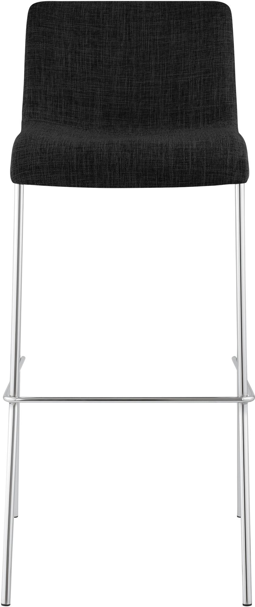 Lot de 2 tabourets de bar Hover en tissu, pieds metalliques