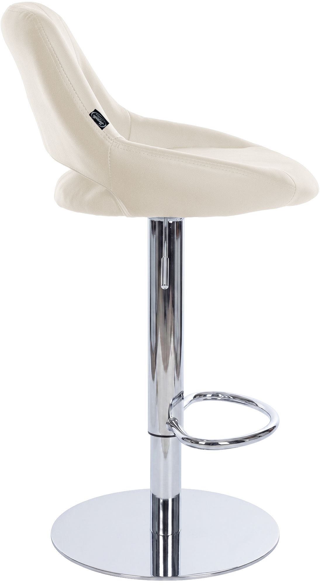 Tabouret de bar Milet avec structure stable chromée