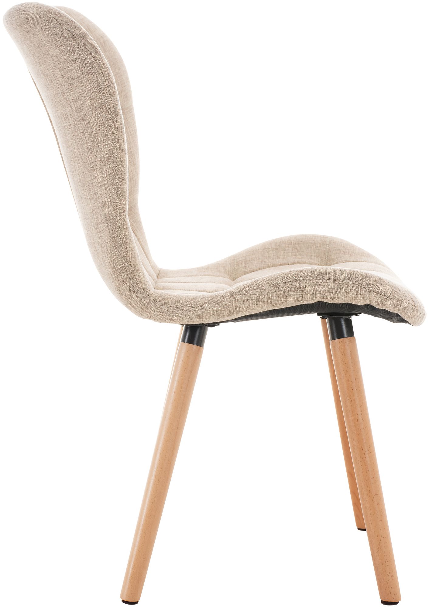 Lot de 4 chaises de salle a manger Elda en tissu