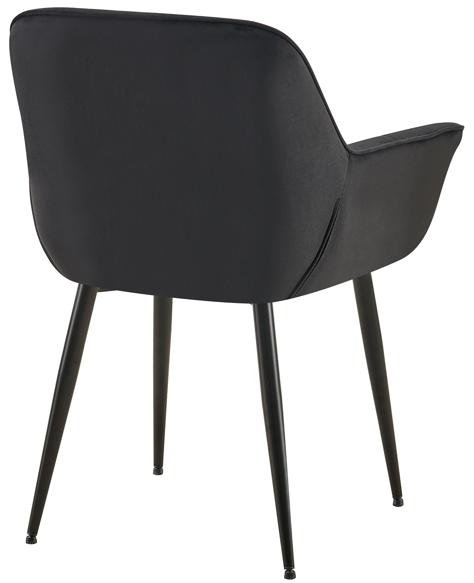 Lot de 2 chaises de salle à manger Roseville velours