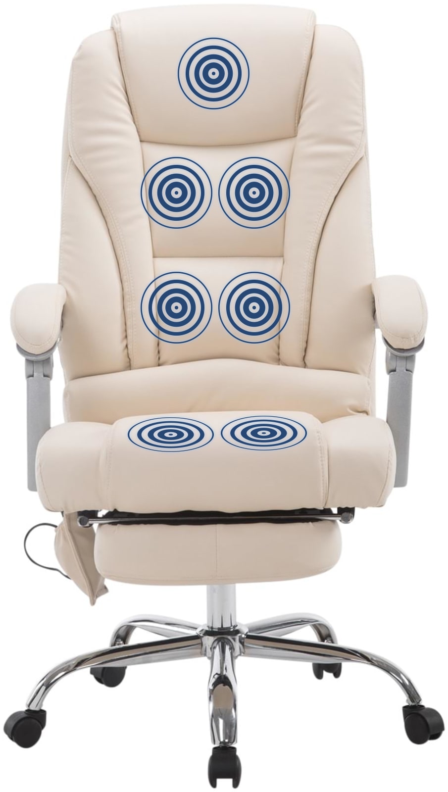 Fauteuil de bureau Pacific en similicuir avec une fonction massage
