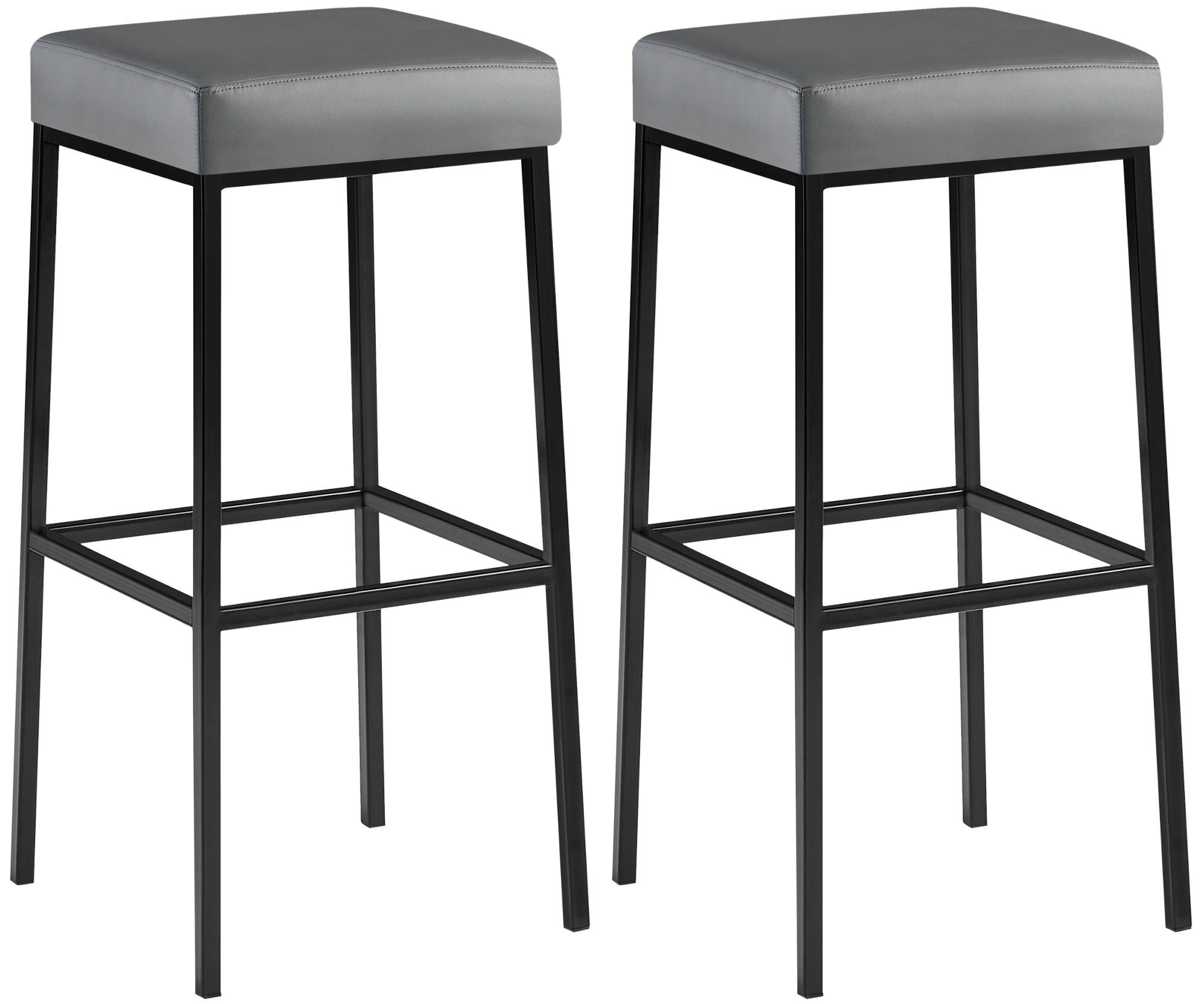 Lot de 2 tabourets de bar Montréal en similicuir