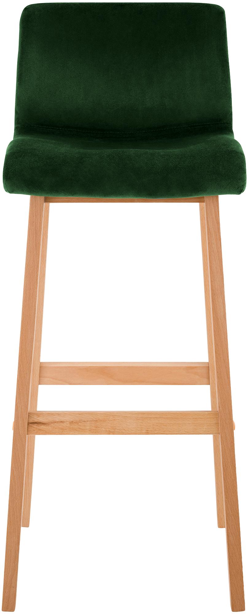 Tabouret de bar Hover velours piètement 4 pieds Natura