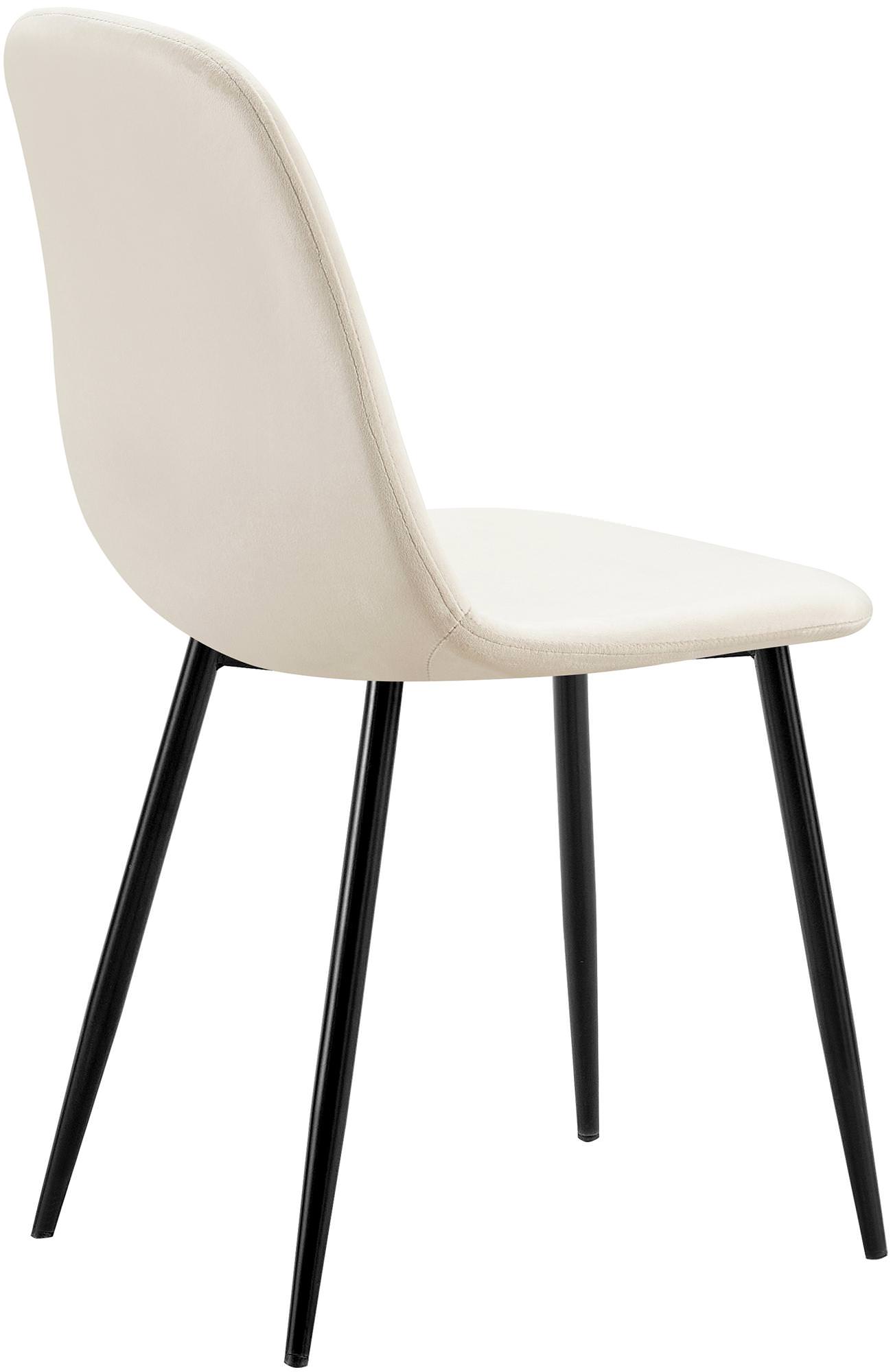 Lot de 4 chaises de salle à manger Baxter velours